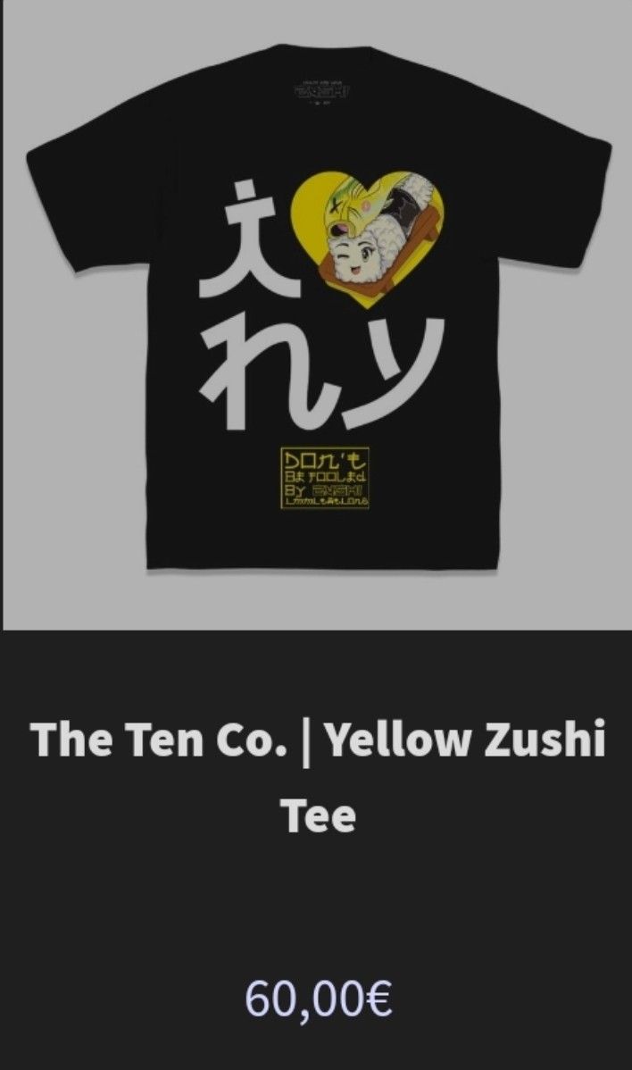 The Ten Co. Yellow Zushi Tees