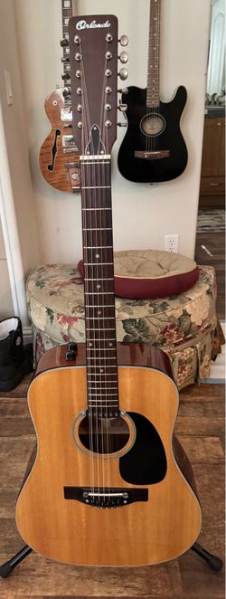 Vintage Orlando acoustic electric 12 string guitar