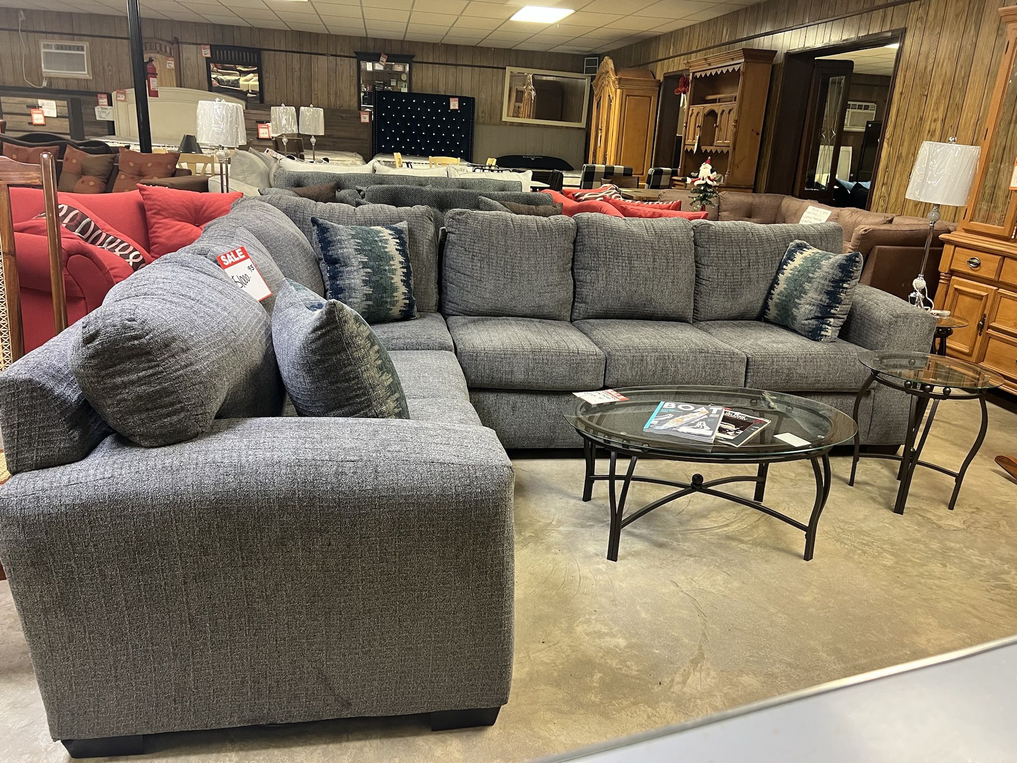 Over 50 sectionals in stock all under $999 why wait forever grab it and go today