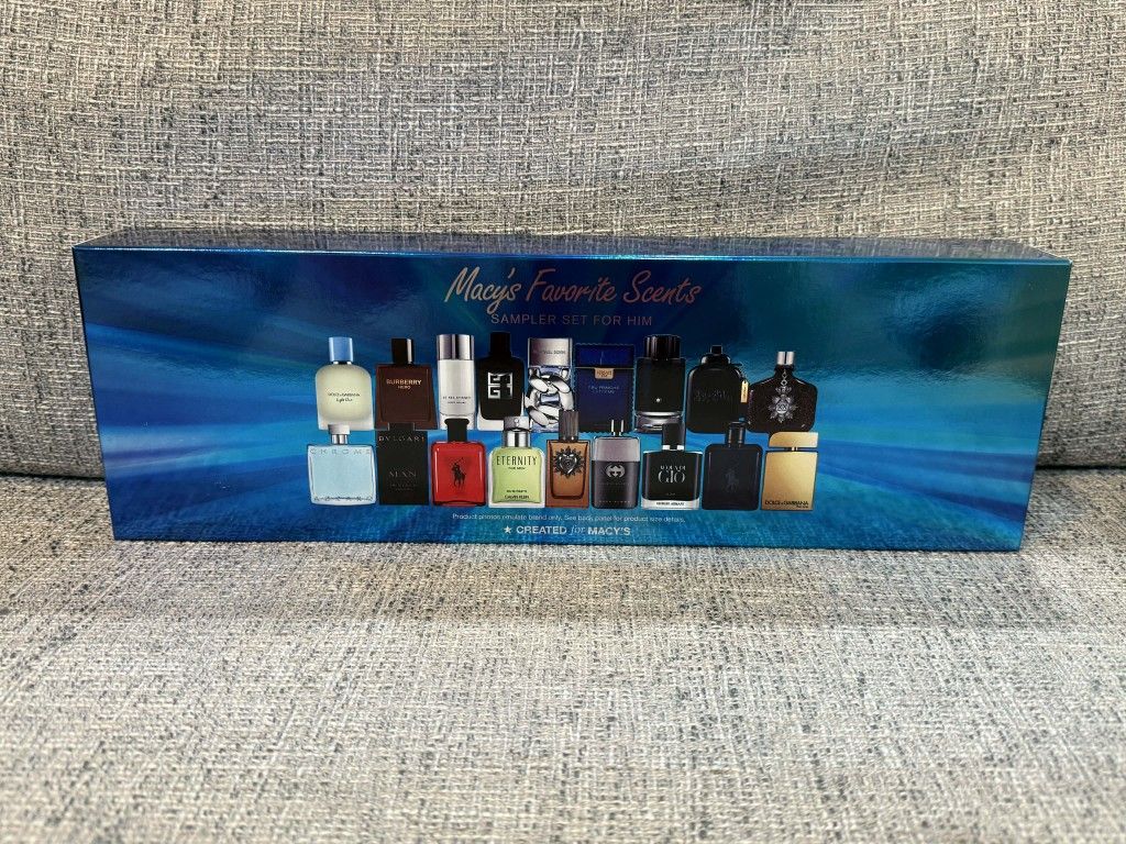 Brand New Macy's Men's Fragrance Sampler 17 Pieces