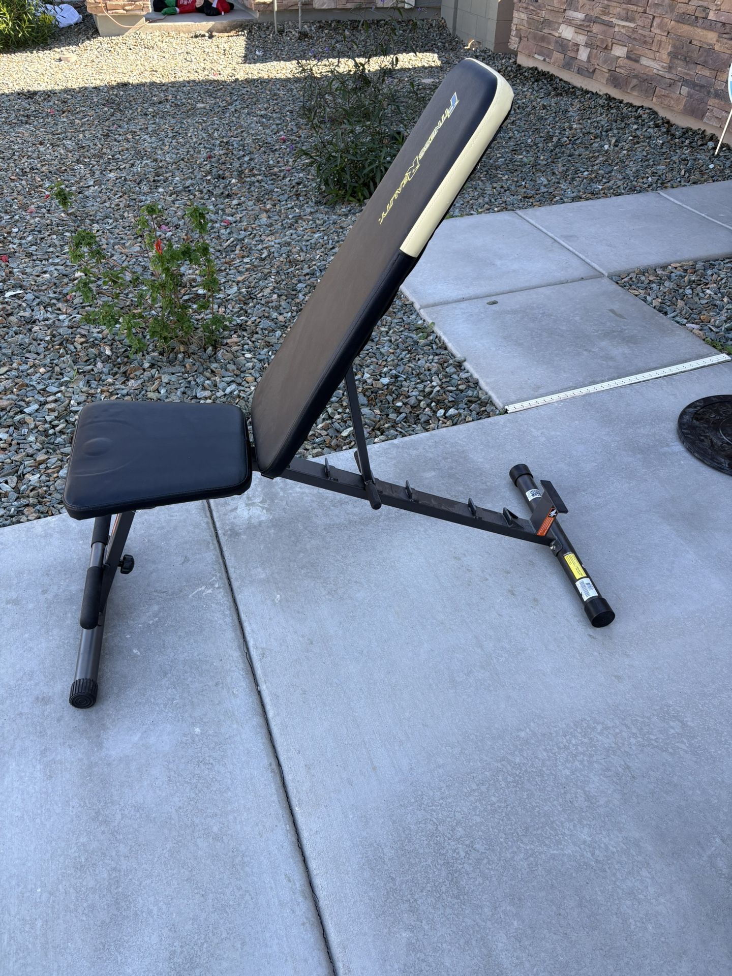 Exercise Equipment - Bench, bar, and 2 10lb weights