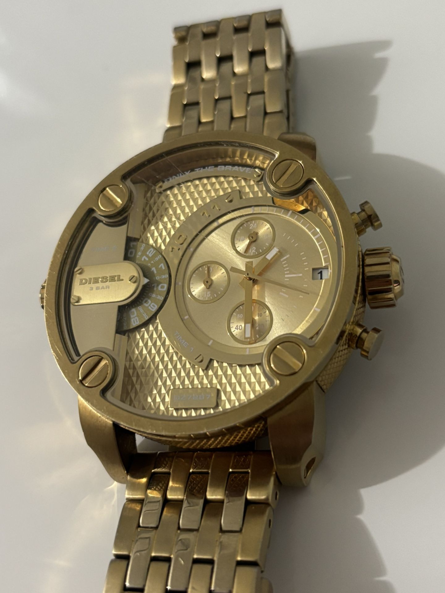 Big Gold Diesel Watch 
