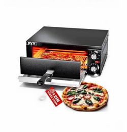 Electric Pizza Oven Indoor Countertop Pizza Oven Commercial Pizza Maker Machine for Home with Timer Stainless Steel Pizza Cooker