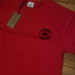 RED BURBERRY T-SHIRT