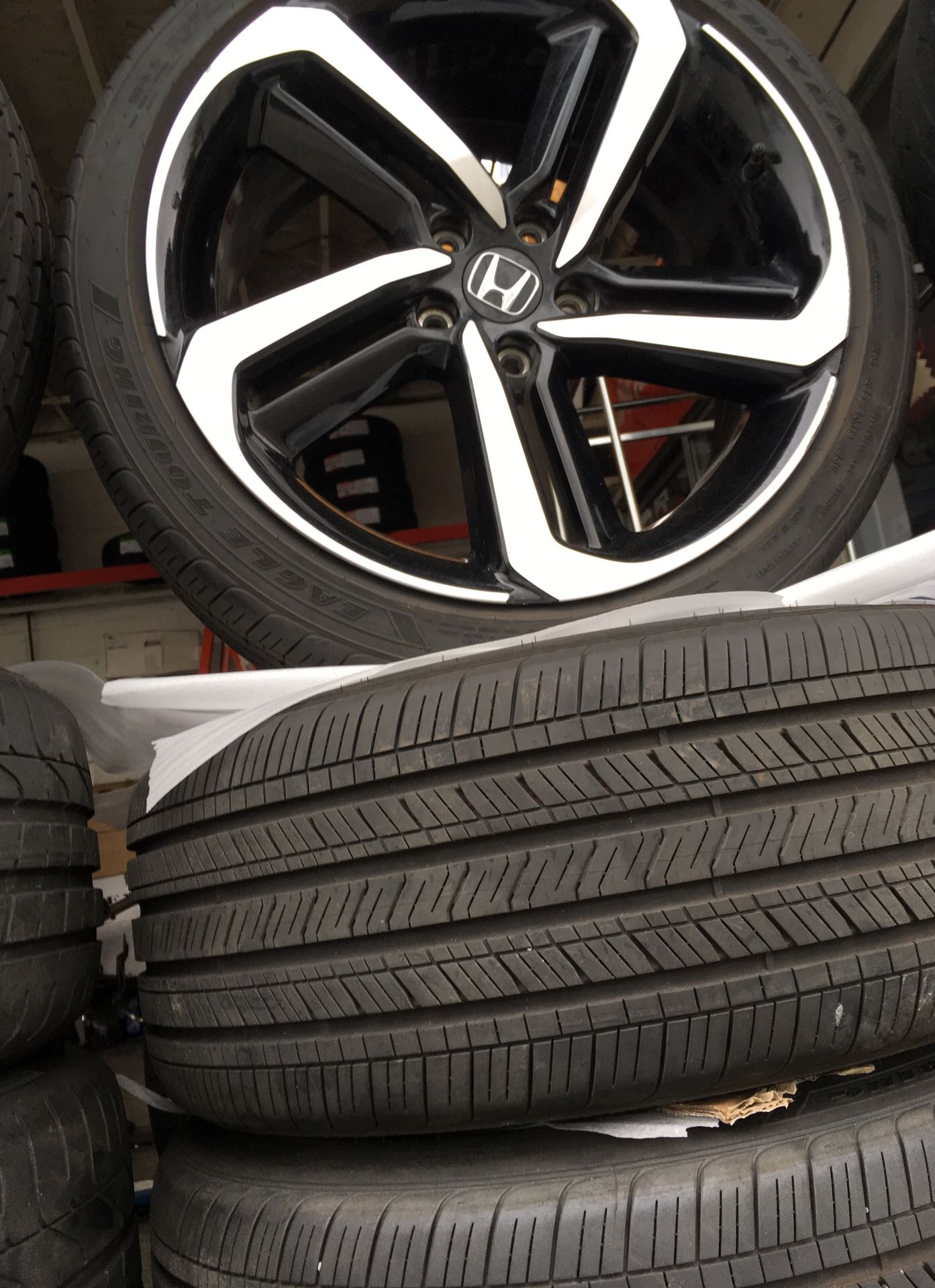 19” Honda wheels with almost brand new Goodyear