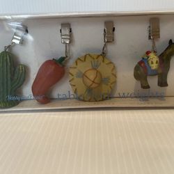 Harry And David Tablecloth Weights Mexico Theme New With Box!