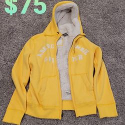 Abercrombie & Fitch Sherpa Lined Large Jacket