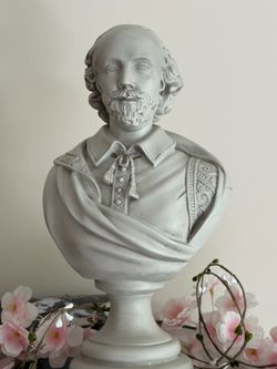 William Shakespeare Sculptural Bust-Antique Stone Finish