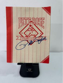 PETE ROSE SIGNED Ballpark Cafe PAPER MENU 1990'S BOCA RATON FLORIDA RARE! 🔥