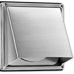 4-Inch External Extractor Wall Vent Cushioned Non Return Flap