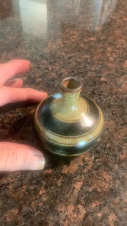 Vintage small potter piece from Japan with maker mark