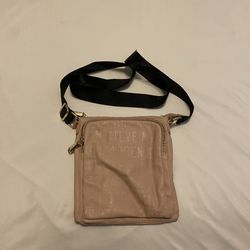 Steve Madden Crossbody Purse Bag Pink with Black Straps