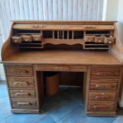 Solid Wood Rolltop Desk
