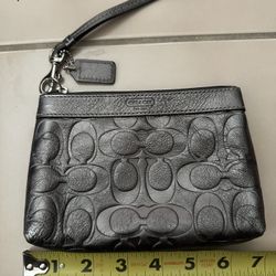 Coach Zip Wristlet - Bronze