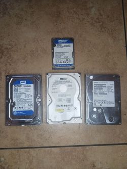 SATA Hard Drives, 1 Tb, 500 Gb, 320 Gb, 250 Gb Western Digital and Hitachi