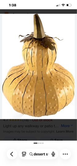 Metal Decorative Gourd Pumpkin Sculpture