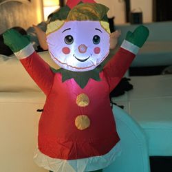Spread festive joy with this 4 foot inflatable, jolly elf perfect for both indoor and outdoor use creates a magical glow
