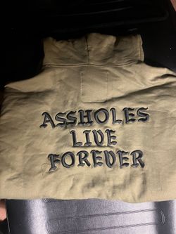 Assholes Live Forever Green Hoodie W/Ninja Face Mask