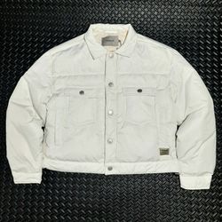 Hudson Jeans Twill Quilted Short Puffer Jacket Coat size M