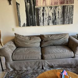 Free Couch, Complete With Three Large Throw Pillows Of The Same Fabric 