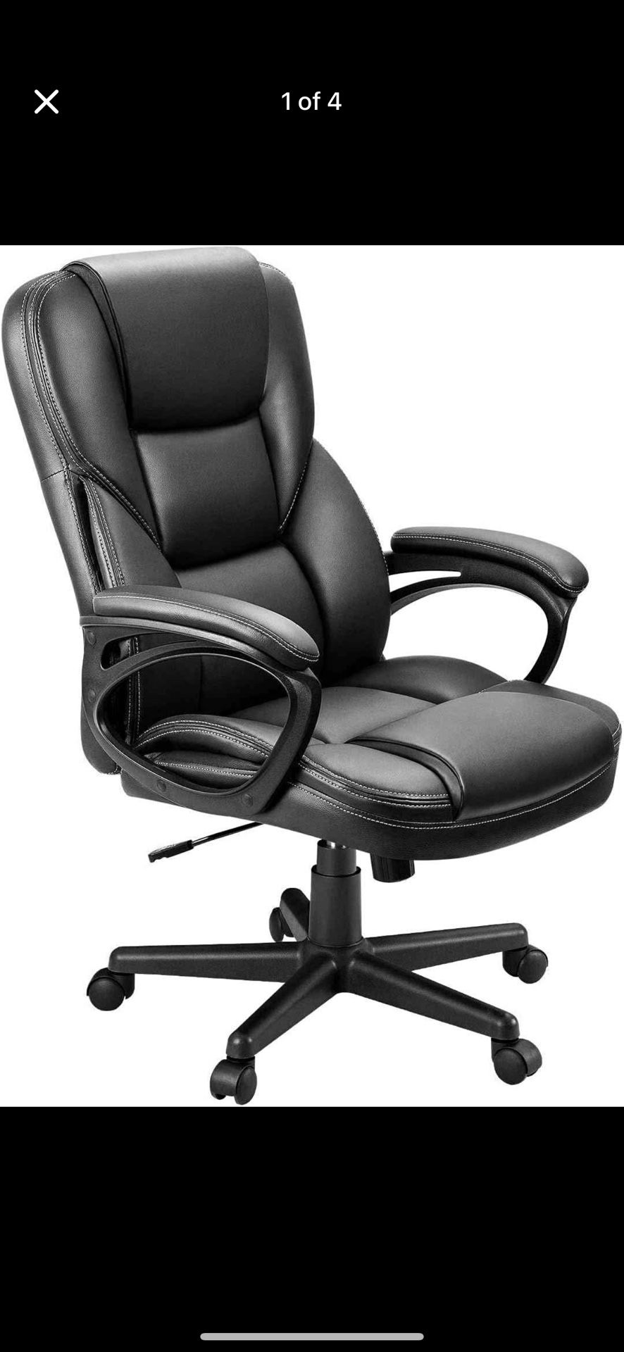 Office Executive Chair High Back Adjustable Managerial HomeDesk Chair, Swivel Computer PU Leather