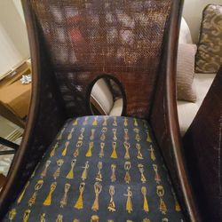 Set Of 3 Barbara Barry For McGuire Cane Rattan Barstools 