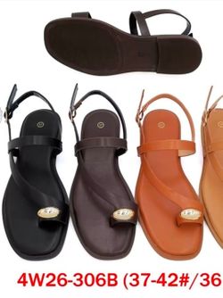 Flat Toe Ring Sandals with Ankle Strap