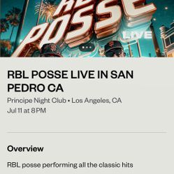 2 RBL POSSE CONCERT TICKETS 
