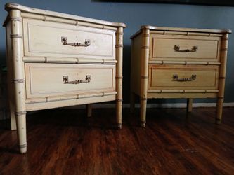 Faux Bamboo nightstands