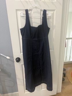 Dark Wash Denim Tall Dress Large