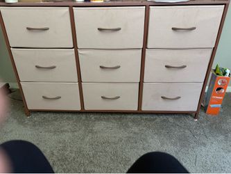 Pink drawer dresser
