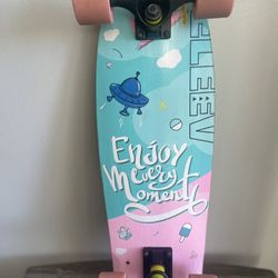 🔥 FLEEV Longboard – “Enjoy Every Moment” Design 🔥