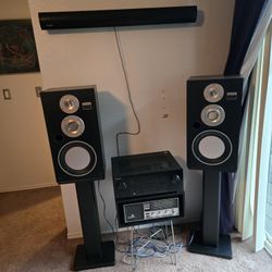 Technics RARE SB-X300A 3 Way Honeycomb Disc Speakers Exc Cond