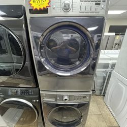 Gray Kenmore Elite Front Loader Washer And Dryer