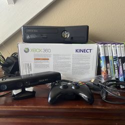 Xbox 360 w/ Kinect & Games