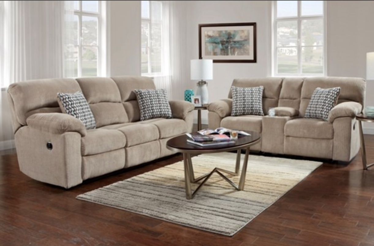 Reclining sofa and reclining loveseat for $1400 brand new