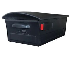 Mailbox ~ Mailsafe Black, Large, Plastic, Locking, Post Mount~Architectural Mailboxes