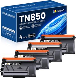 TN-850 Toner Cartridge Black Replacement  4 PACK for Brother TN850 HIGH Yield