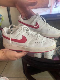 White and red Nike