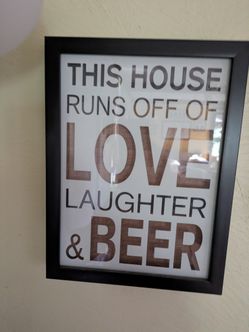 Black Shadow Box Beer Quote Wall Art