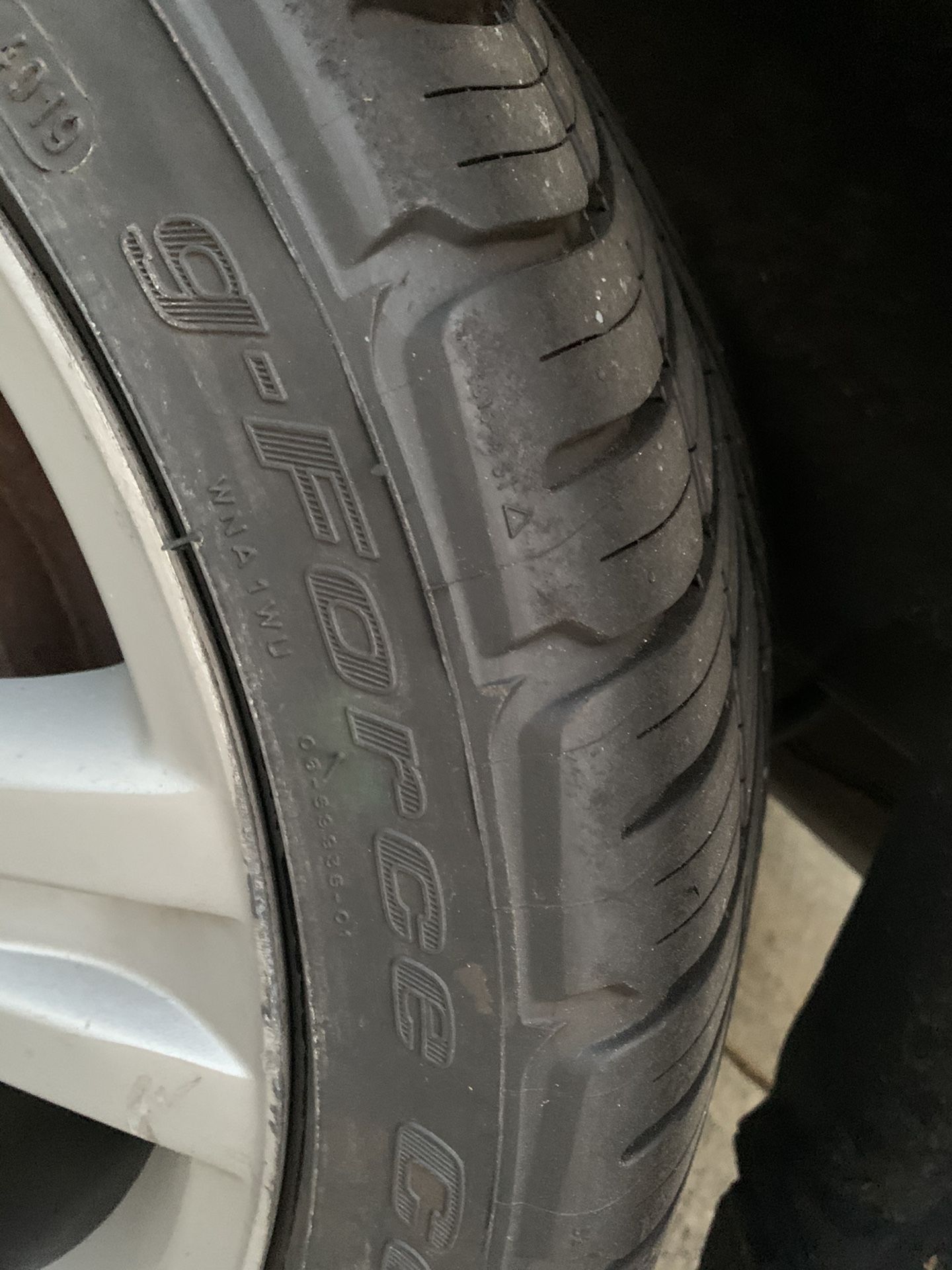 215/45 17 Tires 75% Tread