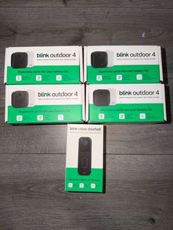 Blink Outdoor 4 Camera & Video Doorbell Bundle Security Cameras