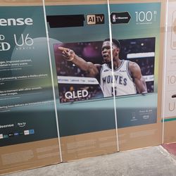 100" Screen Uled Smart 4k Ultra HDTV By Hisense.  Brand New.  Financing Available