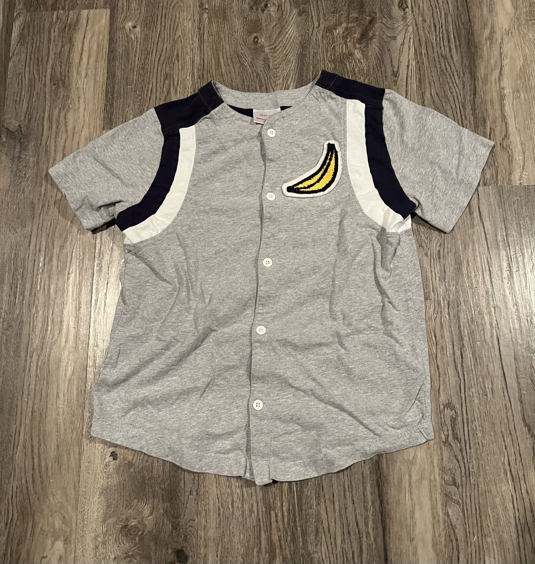 Hanna Andersson Banana Button Up Shirt Jersey. Size 10 (140). Go Bananas 00.