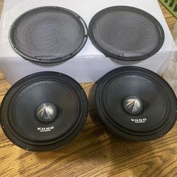 New Pair 6.5” Kong Audio 600w Max Power Bullet Midrange Loud Speakers  $80 Per Pair 