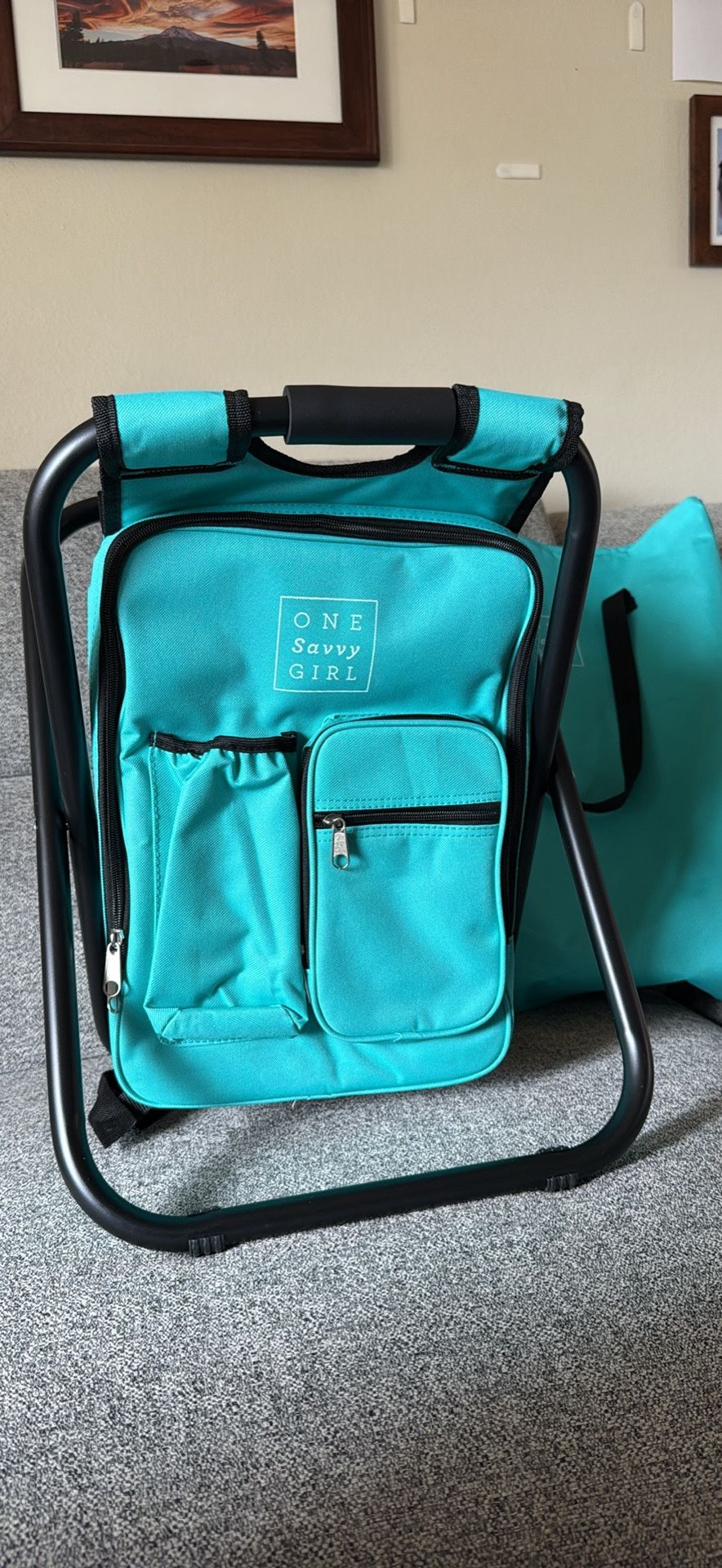 One Savvy Girl Backpack Cooler Chair