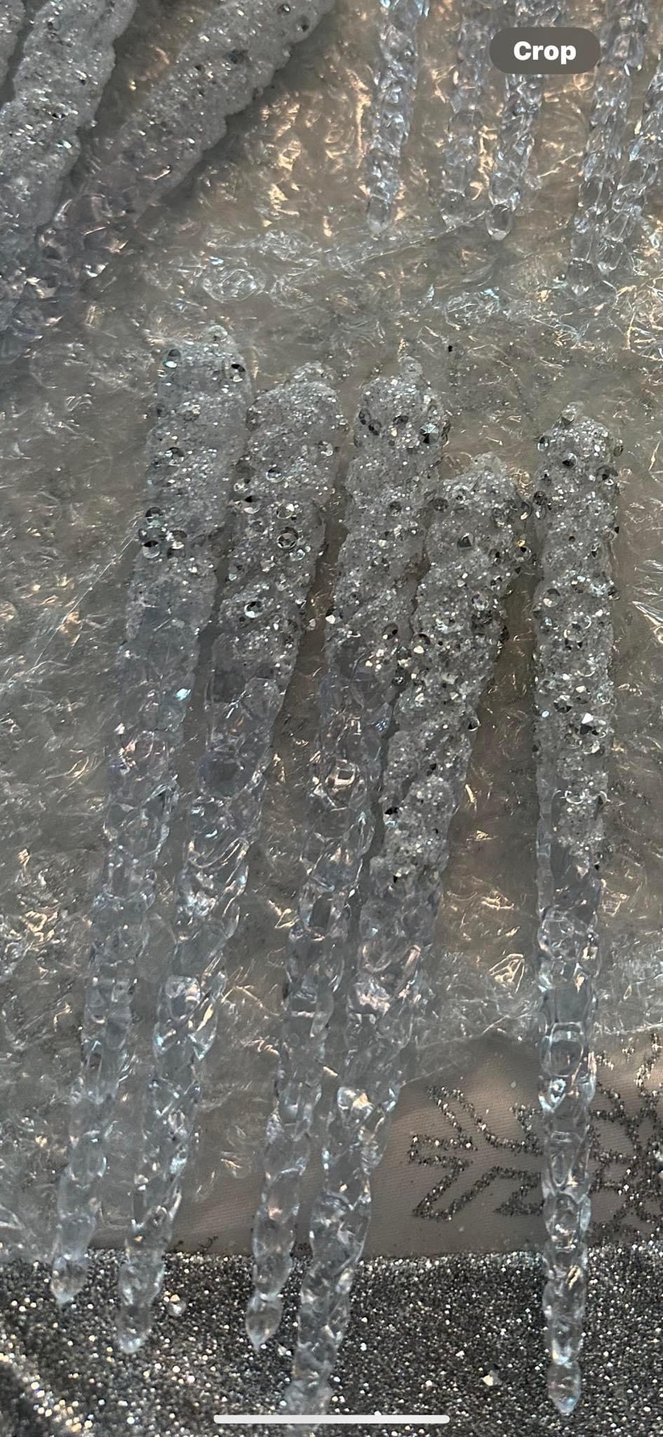 Beautiful crystal glass icicles 40 Ct. $20