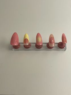Cute tropical homemade press on nails Cute tropical homemade press on nails