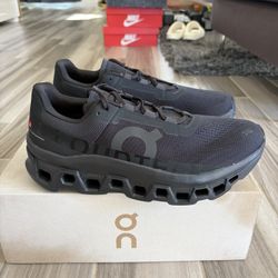 On Men’s Cloud Cloudmonster Running Shoes - All Black - Size 11.5, 12