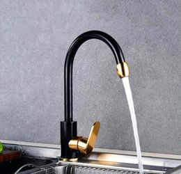 Kitchen Sink Faucet for Bar Farmhouse, Black/Silver Aluminum Kitchen Faucets, 360 Rotate Single Handle Kitchen Faucet, Cold Hot Water Sink Mixer Taps